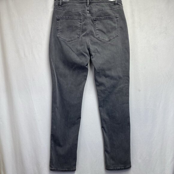 J.Jill Denim High Rise Straight Leg Jeans Women Size 6 Gray Onyx Wash Stretch - Picture 3 of 16